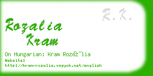 rozalia kram business card